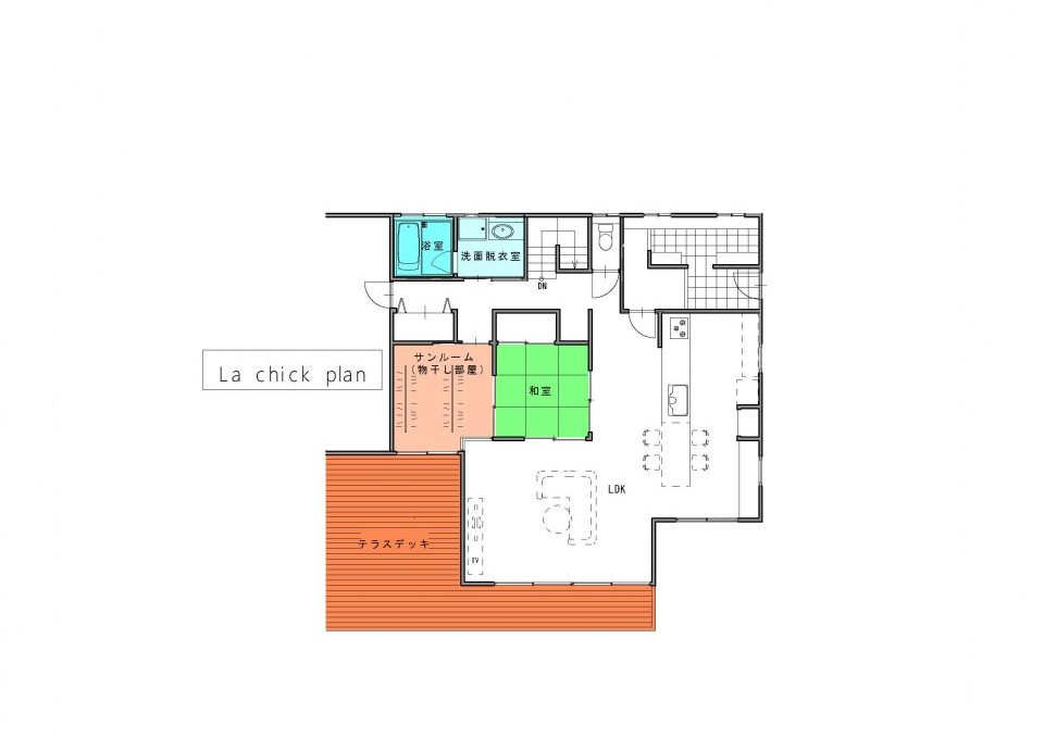 共働き家庭におすすめ 部屋干しスペースのある間取り 木津川市 奈良市の工務店なら 株式会社 喜創